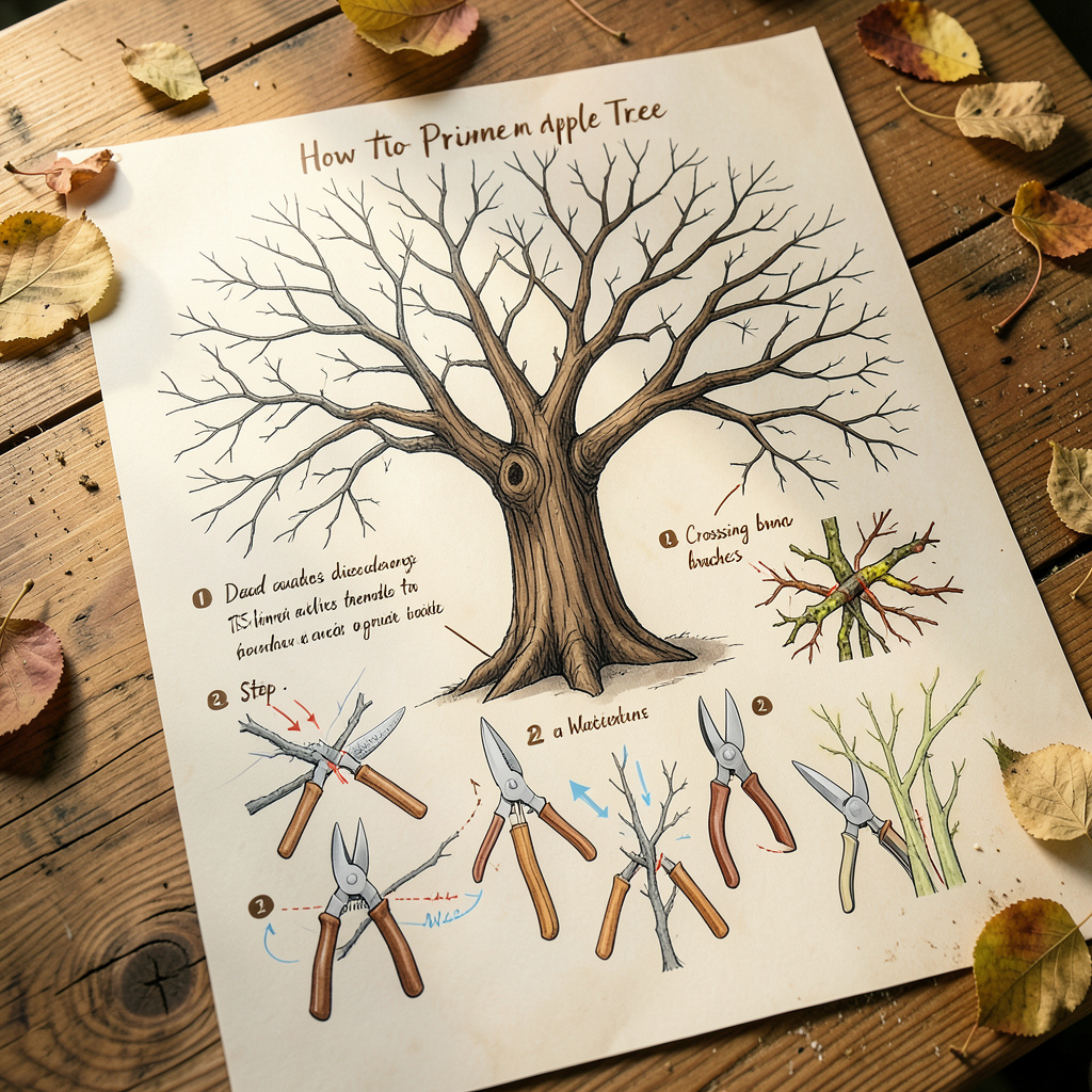 How to Prune an Apple Tree: Step-by-Step Diagram for Healthier Growth ...
