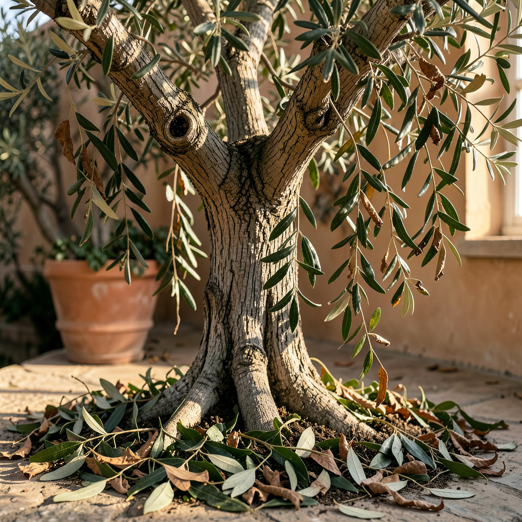 Olive Tree Leaves Curling and Falling Off: Environmental Stress and ...